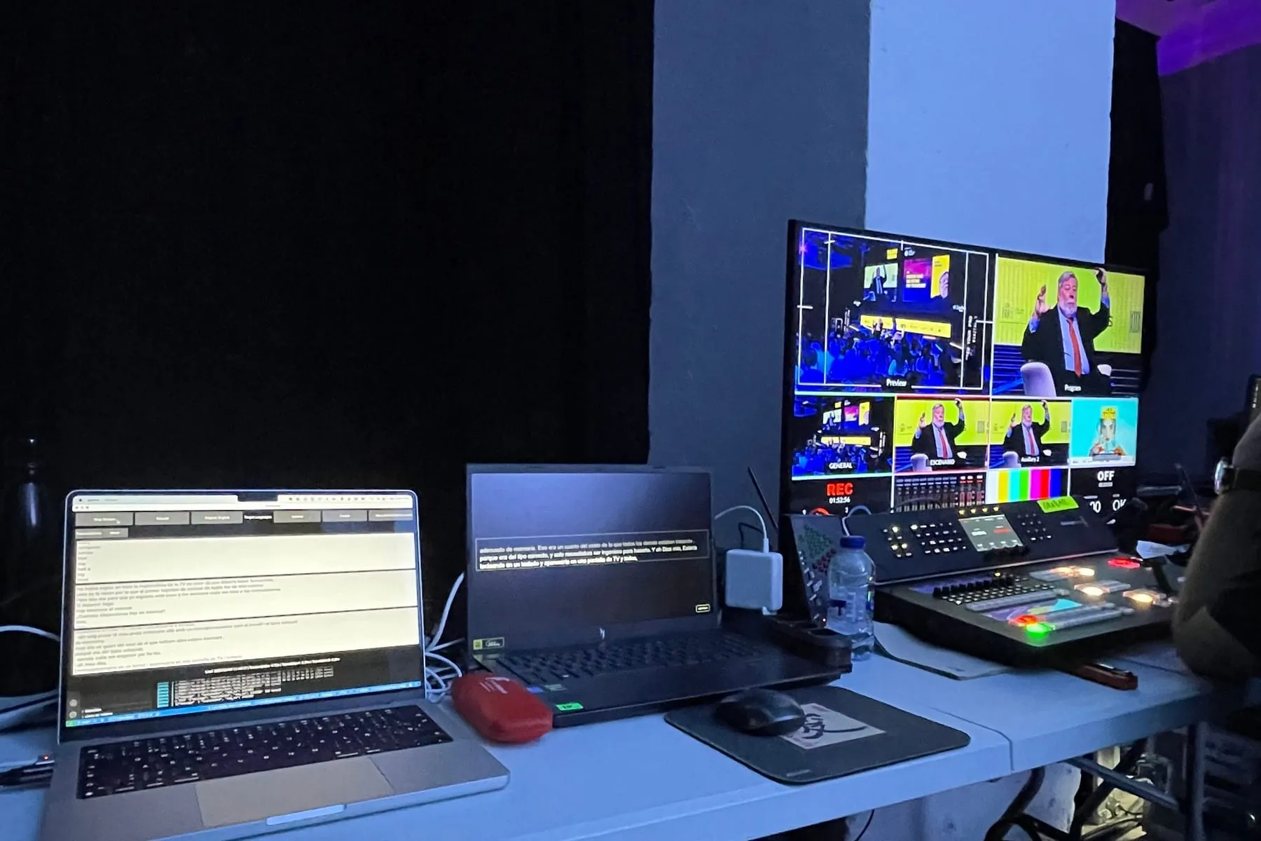 El control, durante el evento